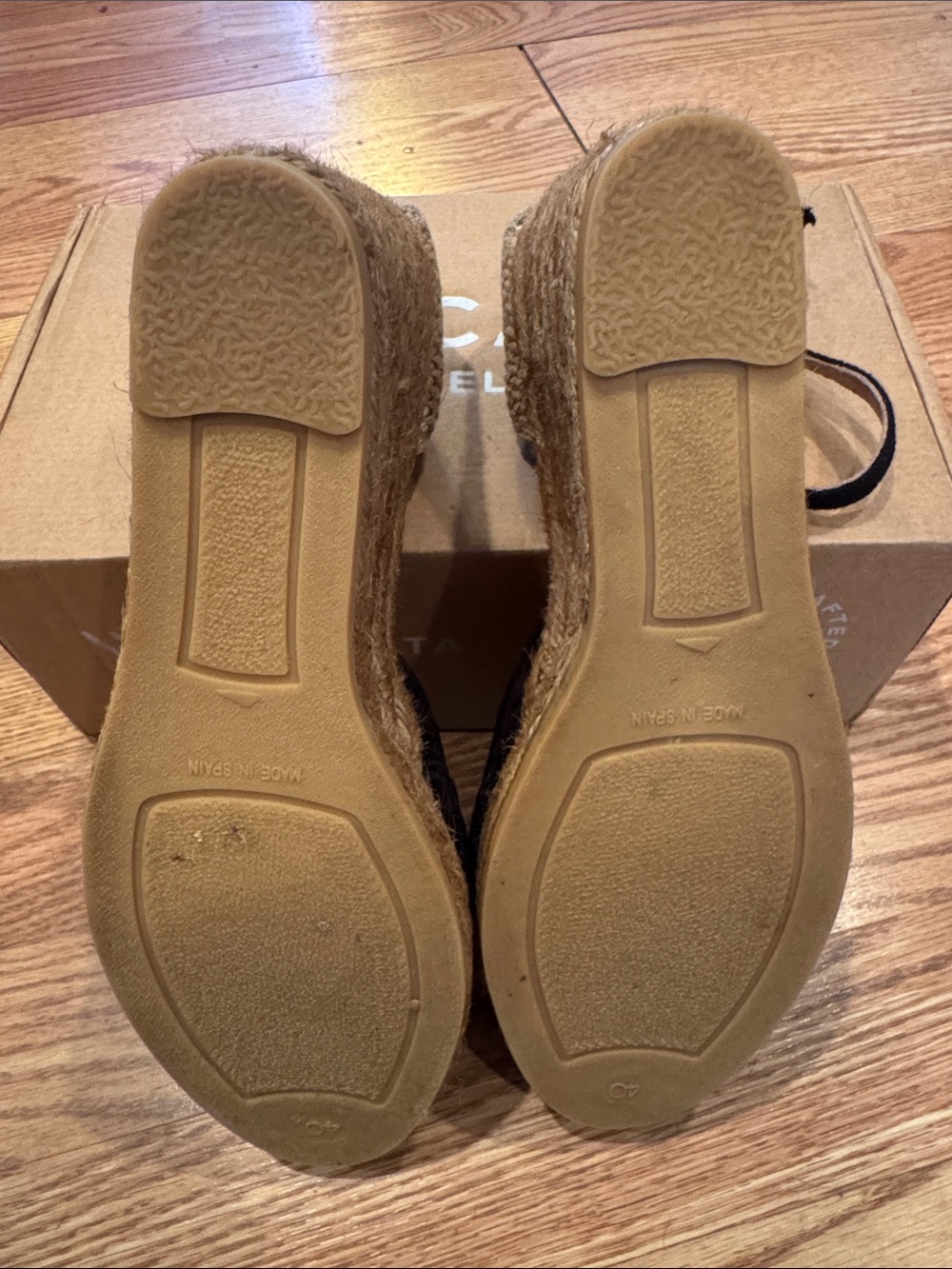 Black Lace Espadrille Wedge Sandals - Picture 5 of 5
